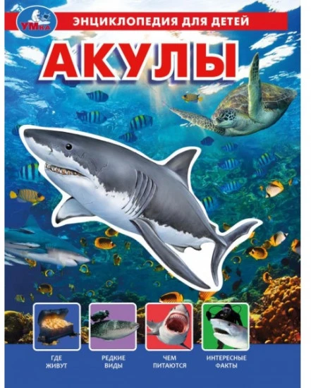 Энциклопедия для детей с заданиями Акулы Умка / развивающая книга детская